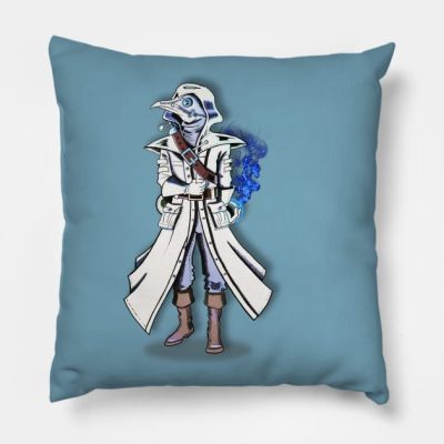 Plague Doctor Blue Fx Throw Pillow Official Darkest Dungeon Merch