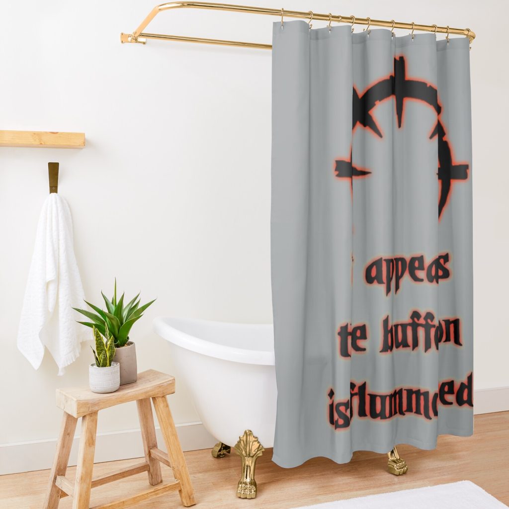 Darkest Dungeon The Buffoon Is Flummoxed Shower Curtain Official Darkest Dungeon Merch