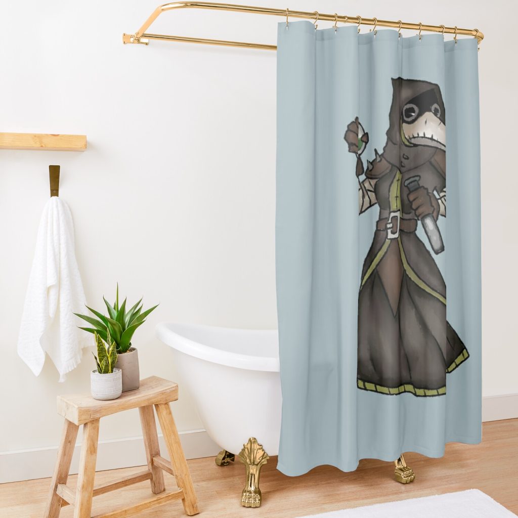 Darkest Dungeon Plague Doctor Shower Curtain Official Darkest Dungeon Merch