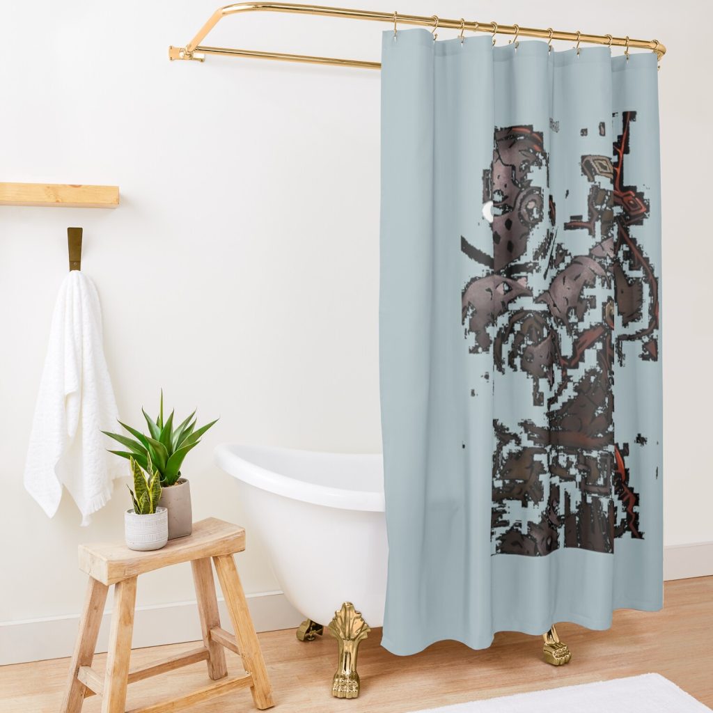 Crusader Miss Darkest Dungeon Shower Curtain Official Darkest Dungeon Merch