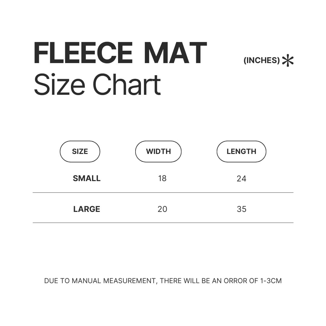 Fleece Mat Size Chart - Darkest Dungeon Store