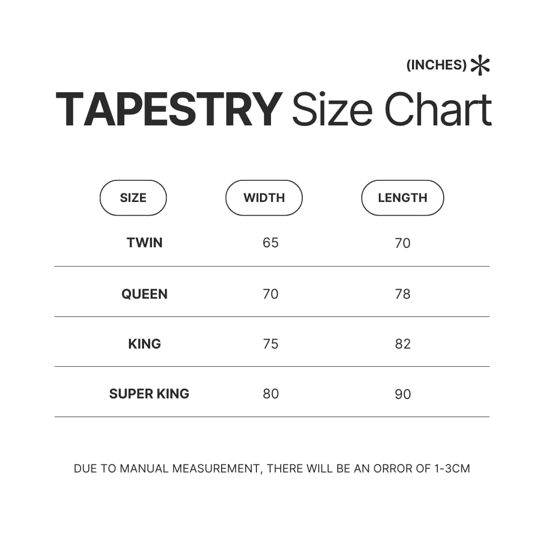Tapestry Size Chart - Darkest Dungeon Store