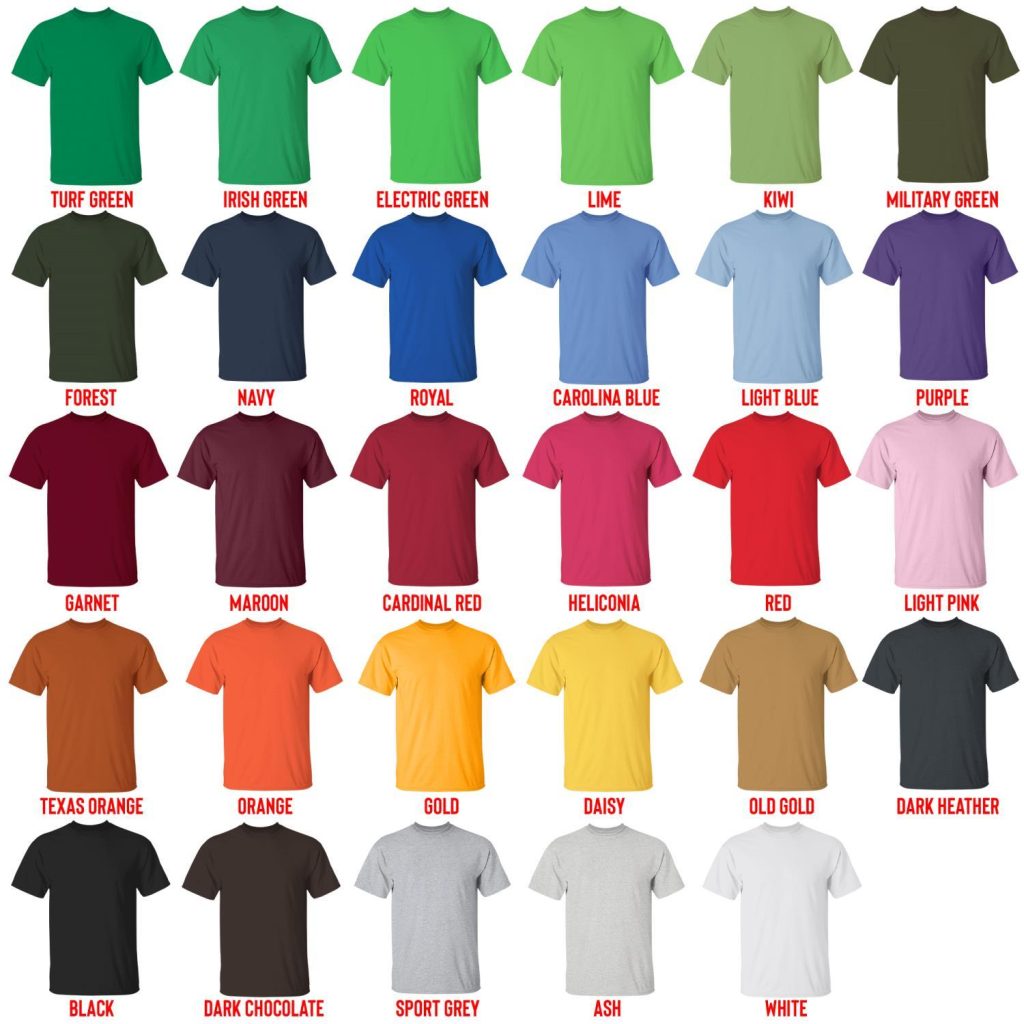 t shirt color chart - Darkest Dungeon Store